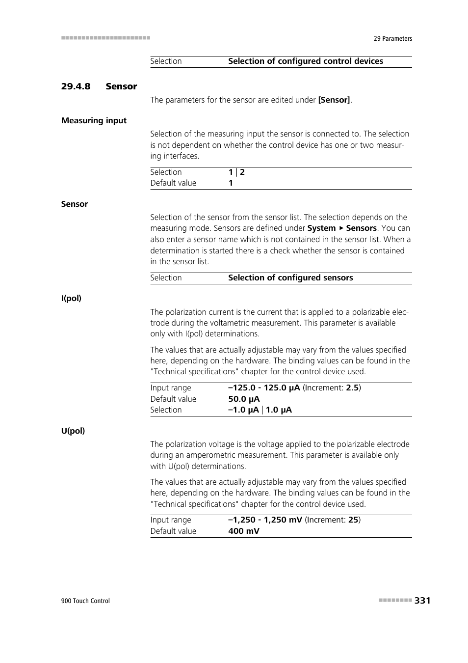 8 sensor, Sensor | Metrohm 900 Touch Control Manual User Manual | Page 347 / 541