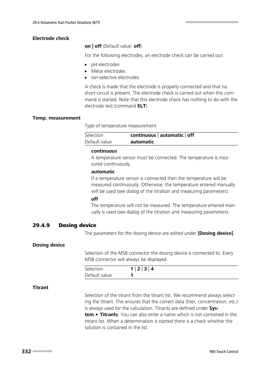 9 dosing device, Dosing device | Metrohm 900 Touch Control Manual User Manual | Page 348 / 541