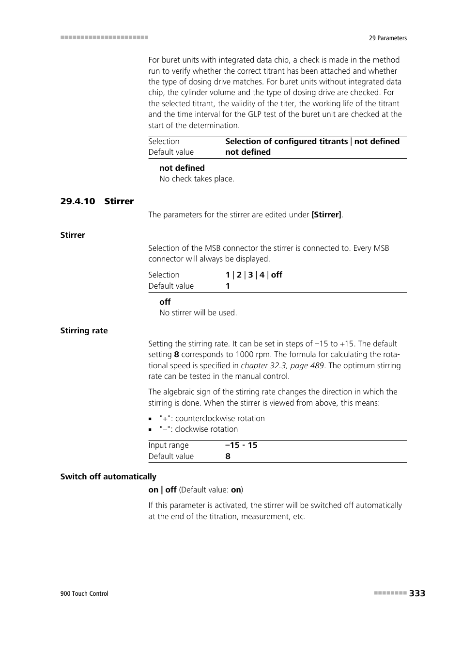 10 stirrer | Metrohm 900 Touch Control Manual User Manual | Page 349 / 541