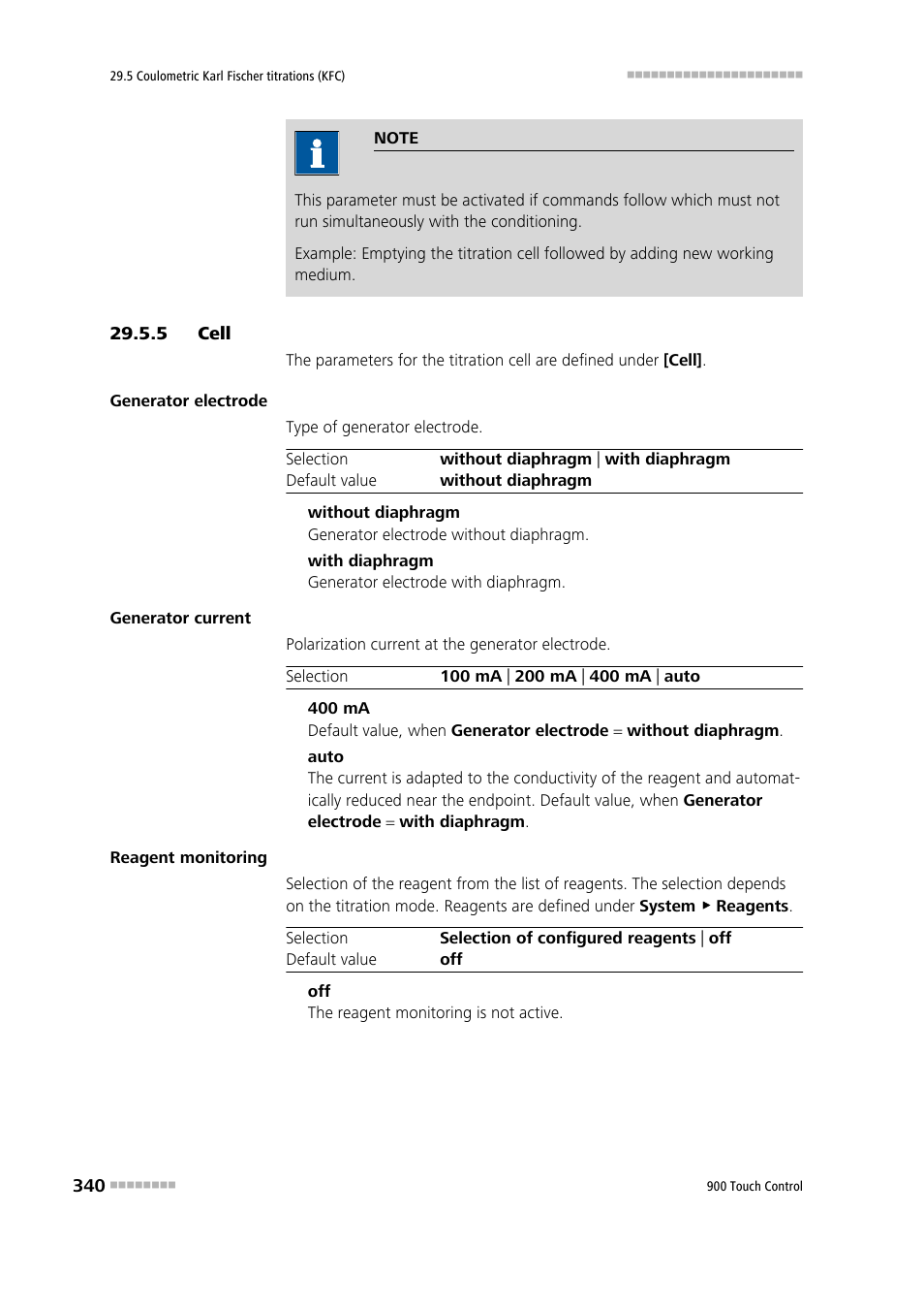 5 cell, Cell | Metrohm 900 Touch Control Manual User Manual | Page 356 / 541