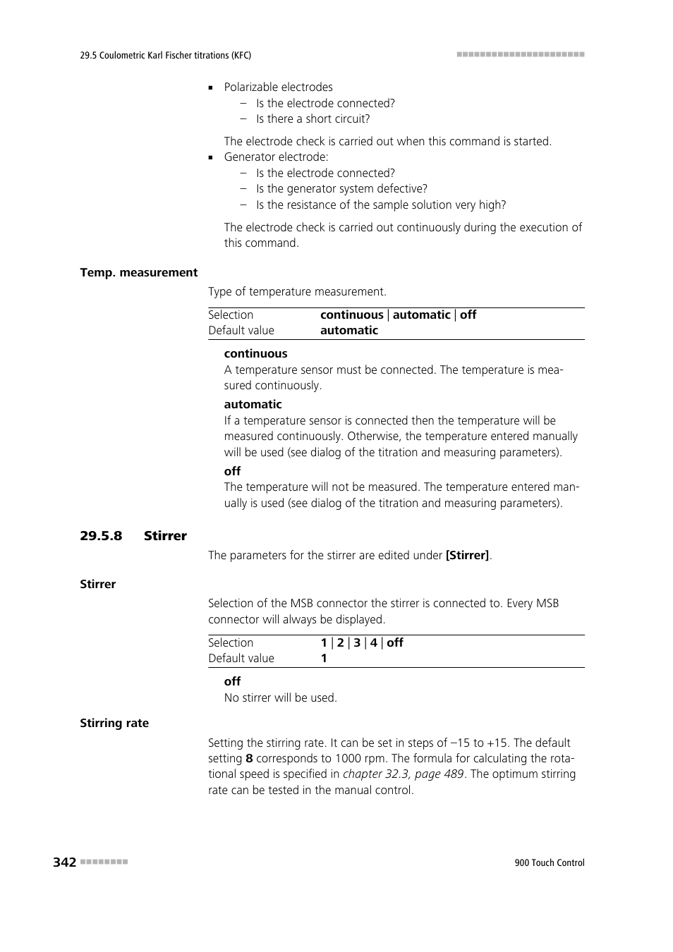 8 stirrer, Stirrer | Metrohm 900 Touch Control Manual User Manual | Page 358 / 541