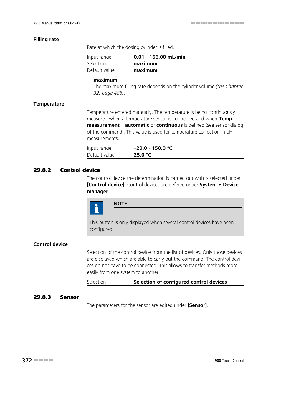 2 control device, 3 sensor, Control device | Sensor | Metrohm 900 Touch Control Manual User Manual | Page 388 / 541