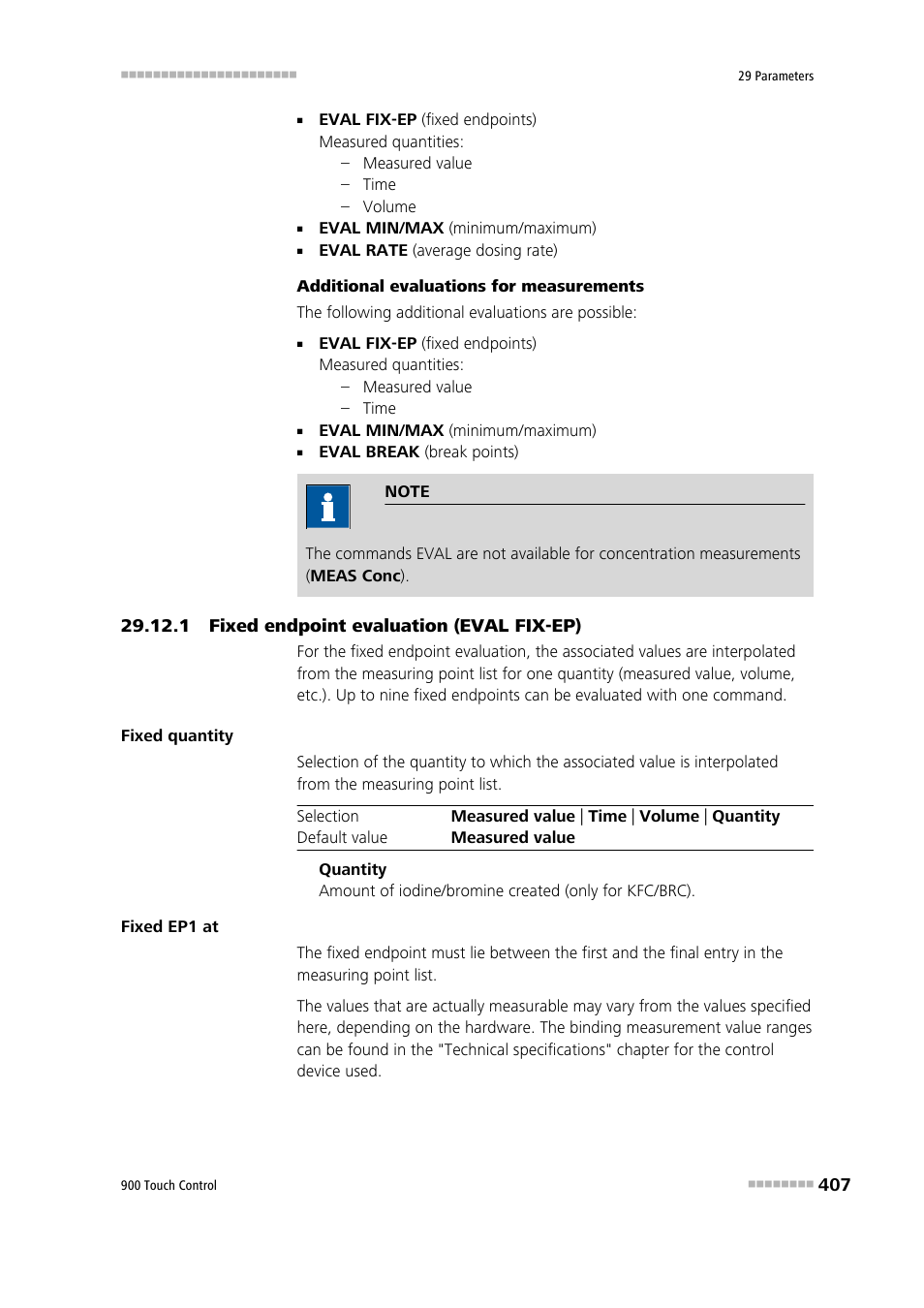 1 fixed endpoint evaluation (eval fix-ep) | Metrohm 900 Touch Control Manual User Manual | Page 423 / 541