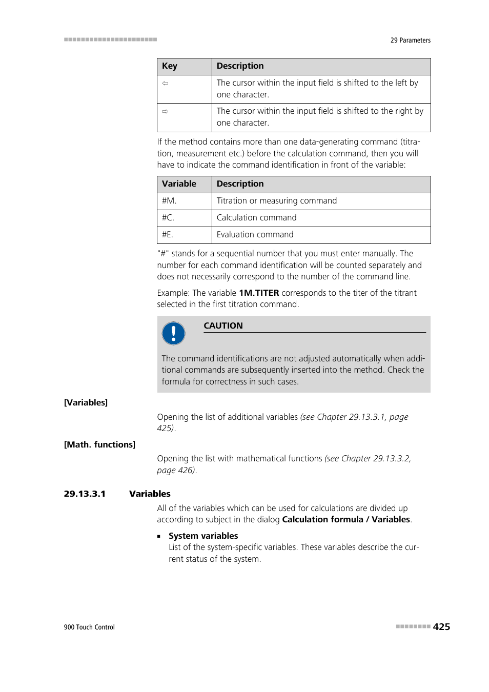 1 variables | Metrohm 900 Touch Control Manual User Manual | Page 441 / 541