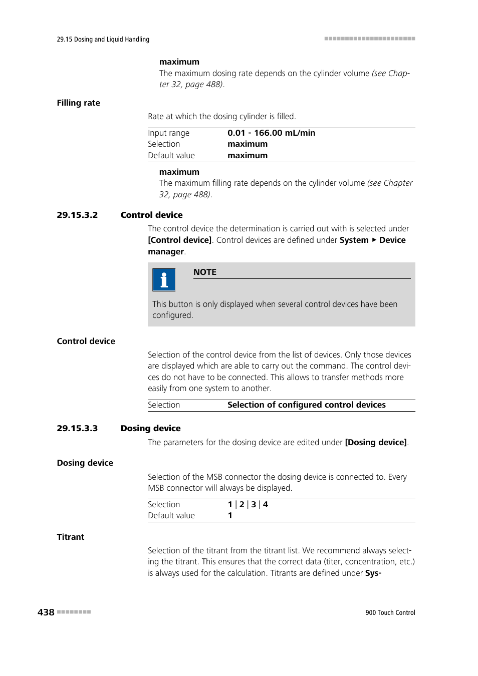 2 control device, 3 dosing device | Metrohm 900 Touch Control Manual User Manual | Page 454 / 541