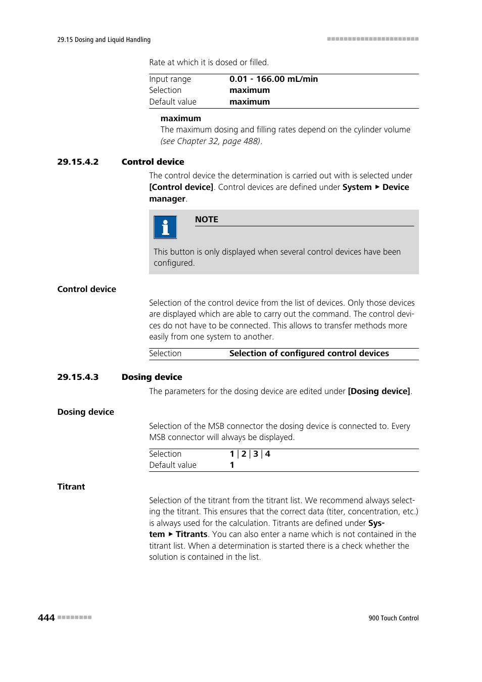 2 control device, 3 dosing device | Metrohm 900 Touch Control Manual User Manual | Page 460 / 541