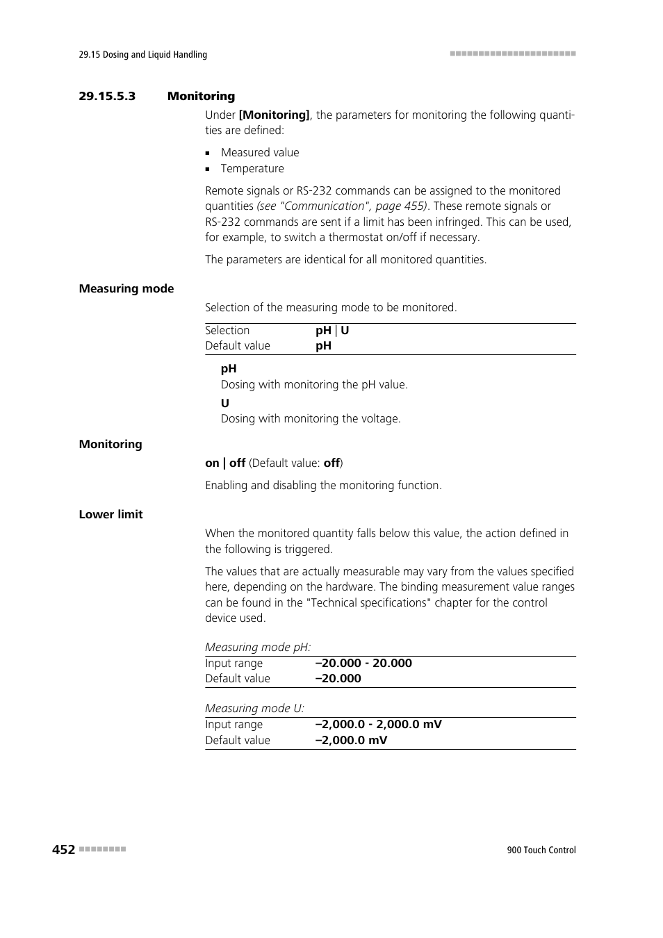 3 monitoring | Metrohm 900 Touch Control Manual User Manual | Page 468 / 541
