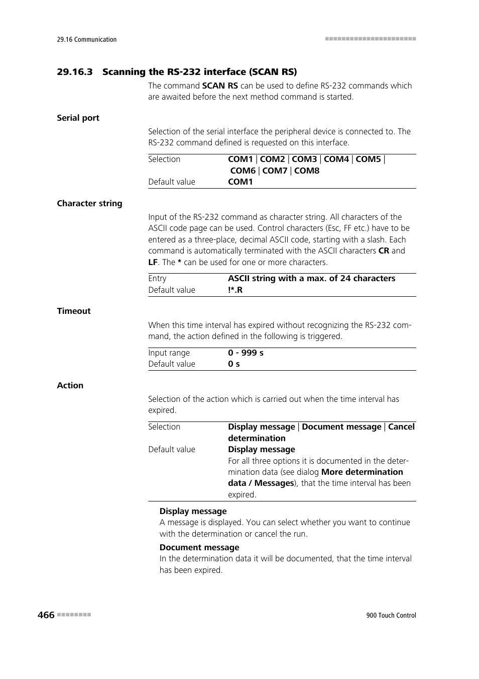 3 scanning the rs-232 interface (scan rs) | Metrohm 900 Touch Control Manual User Manual | Page 482 / 541