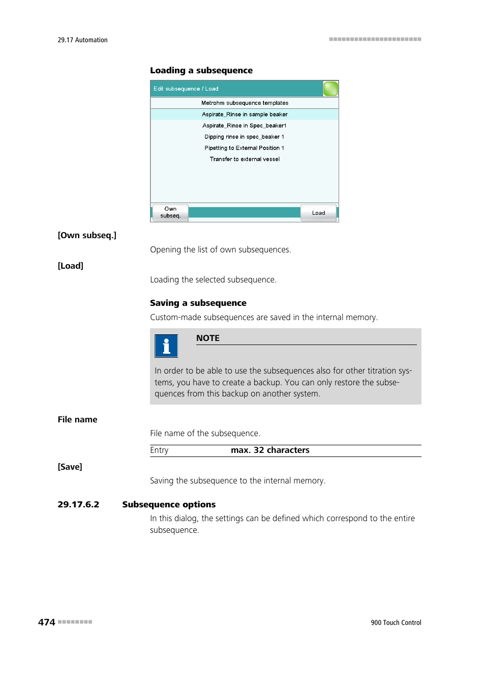 2 subsequence options | Metrohm 900 Touch Control Manual User Manual | Page 490 / 541