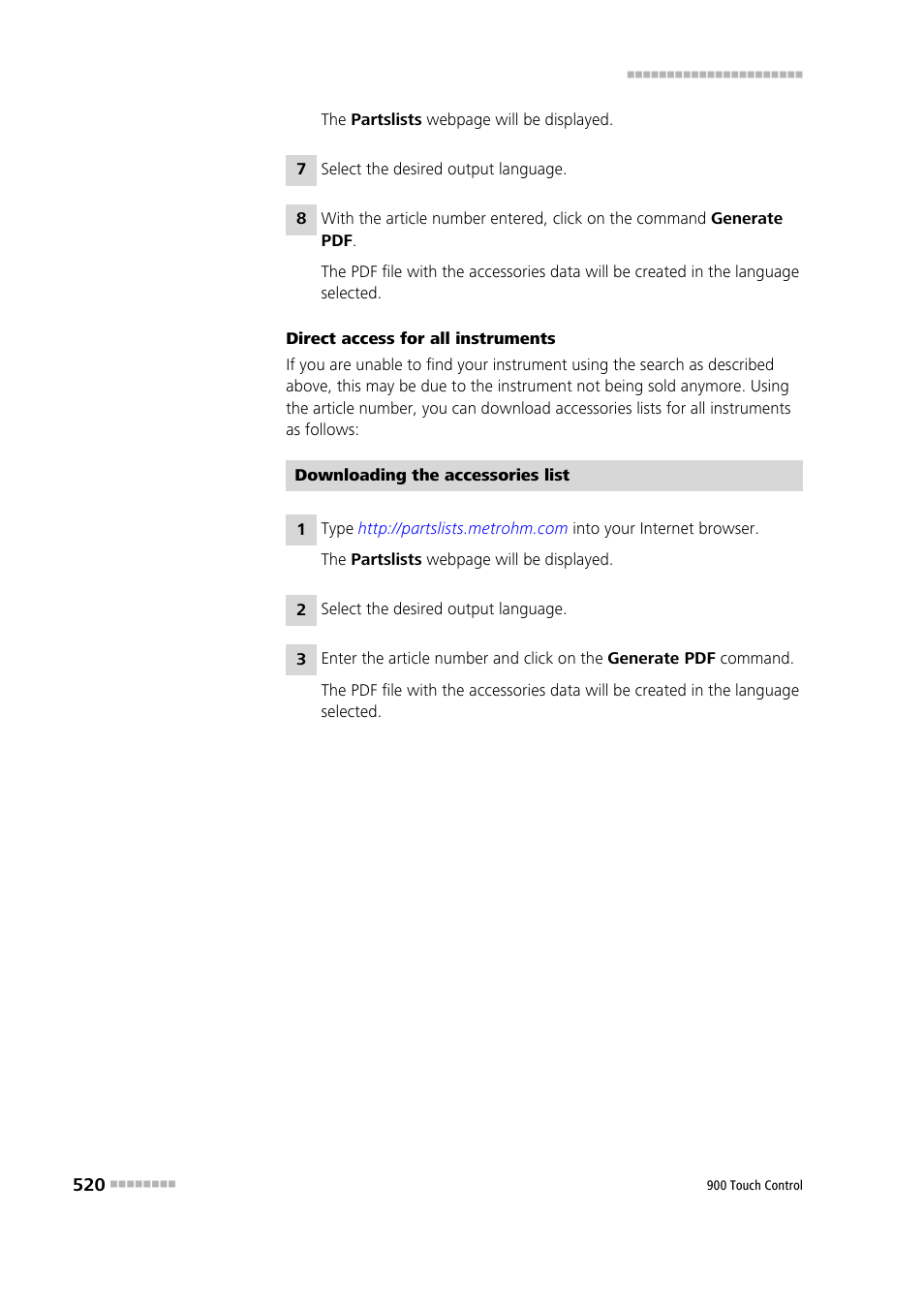 Metrohm 900 Touch Control Manual User Manual | Page 536 / 541