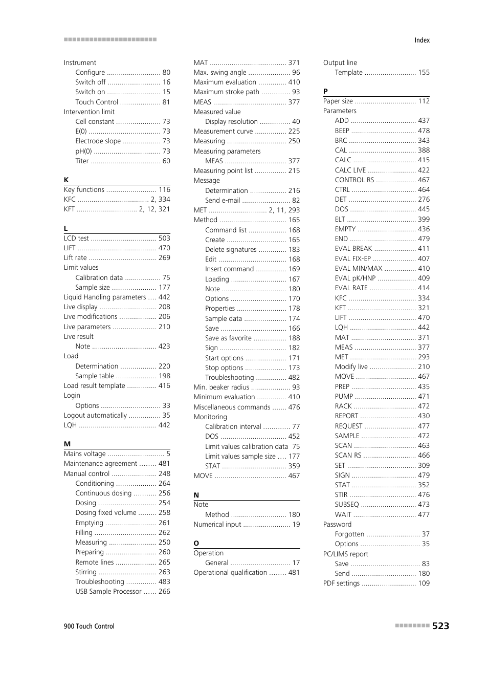 Metrohm 900 Touch Control Manual User Manual | Page 539 / 541