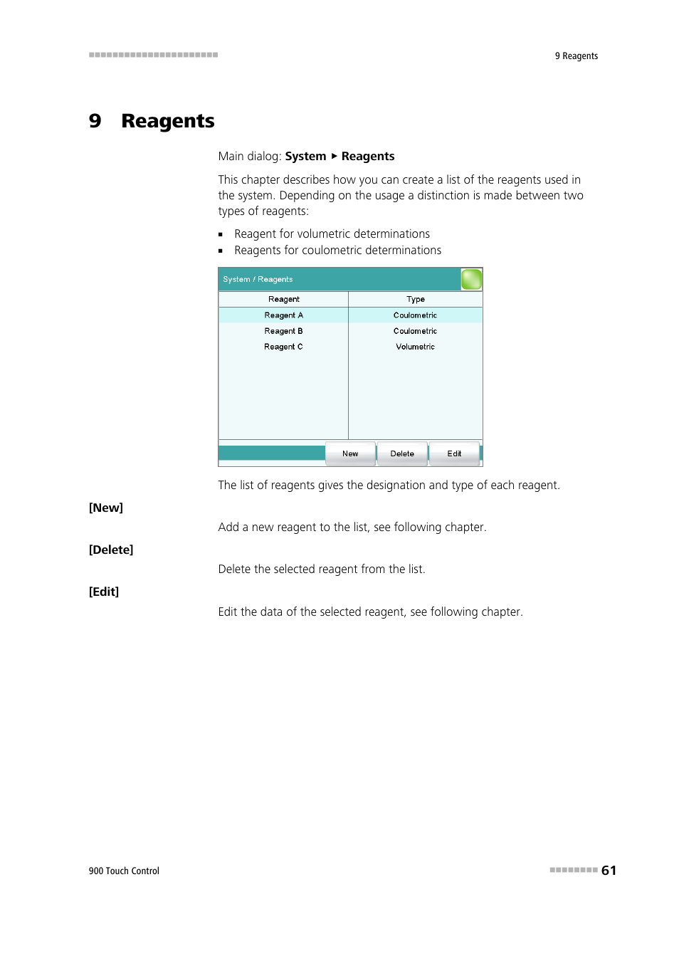 9 reagents | Metrohm 900 Touch Control Manual User Manual | Page 77 / 541