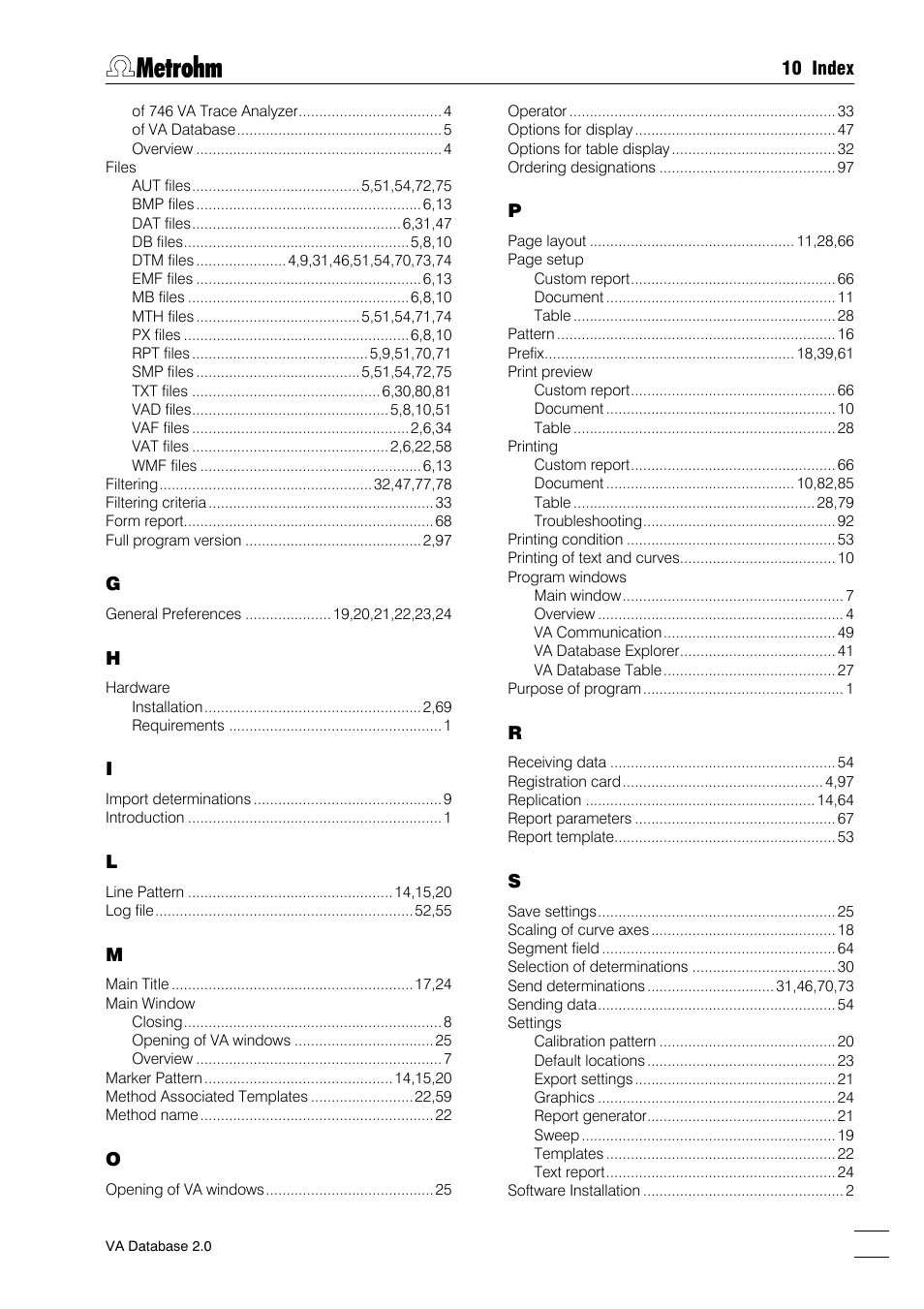 Metrohm 746 VA Trace Analyzer User Manual | Page 106 / 107