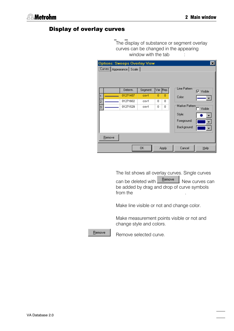 Display of overlay curves | Metrohm 746 VA Trace Analyzer User Manual | Page 22 / 107