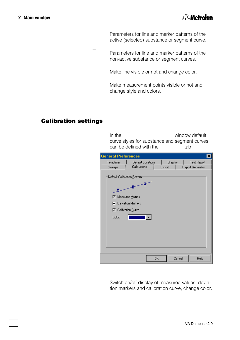 Calibration settings | Metrohm 746 VA Trace Analyzer User Manual | Page 27 / 107