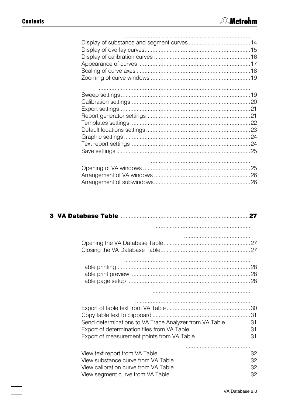 Metrohm 746 VA Trace Analyzer User Manual | Page 3 / 107