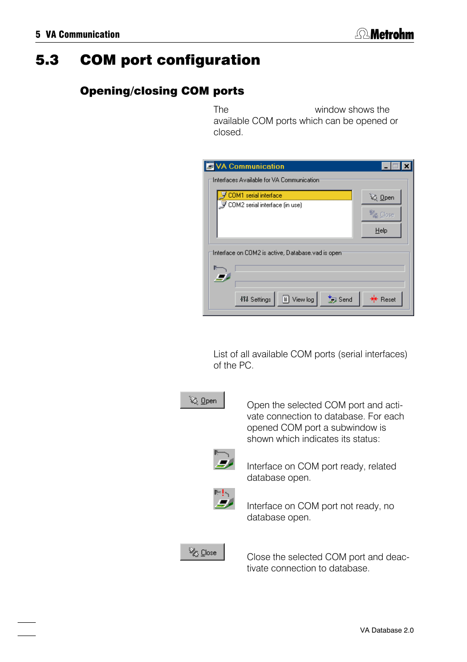 3 com port configuration | Metrohm 746 VA Trace Analyzer User Manual | Page 57 / 107