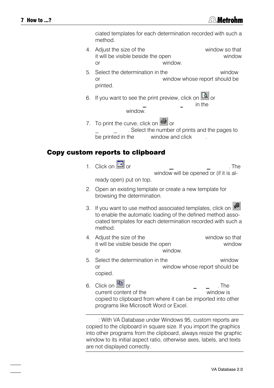 Copy custom reports to clipboard | Metrohm 746 VA Trace Analyzer User Manual | Page 97 / 107