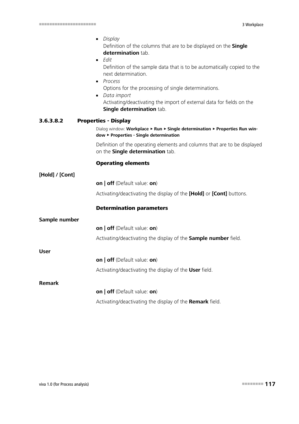 2 properties - display | Metrohm viva 1.0 (process analysis) User Manual | Page 129 / 990