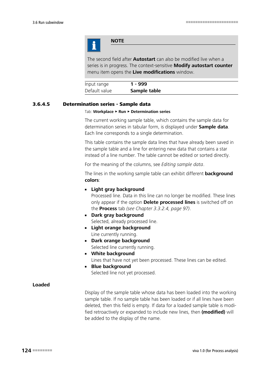 5 determination series - sample data, Sample data | Metrohm viva 1.0 (process analysis) User Manual | Page 136 / 990