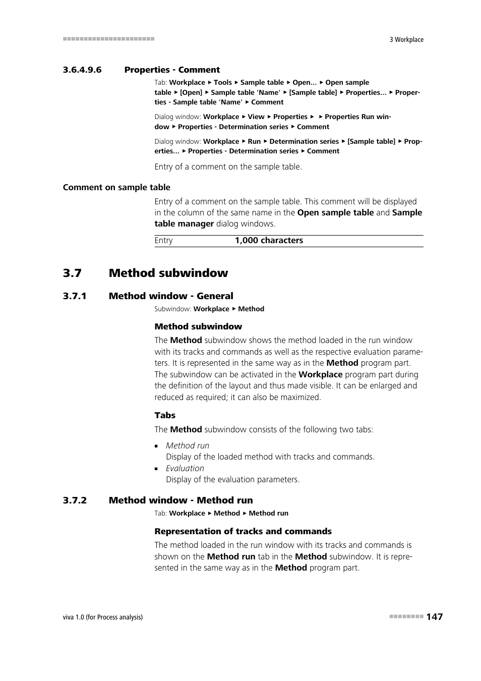 6 properties - comment, 7 method subwindow, 1 method window - general | 2 method window - method run, Method subwindow, Method window - general, Method window - method run, Method | Metrohm viva 1.0 (process analysis) User Manual | Page 159 / 990