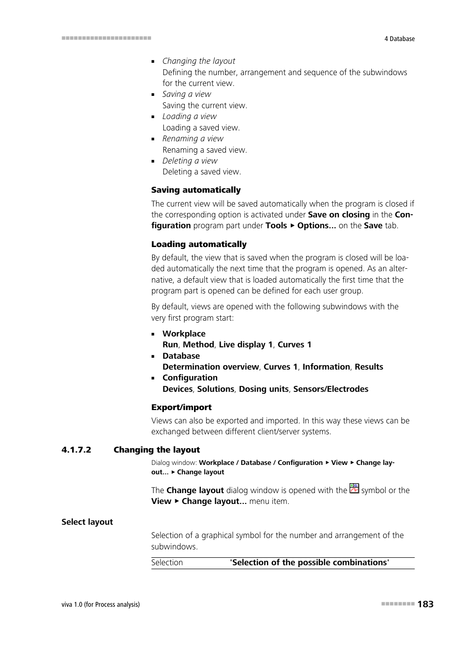 2 changing the layout | Metrohm viva 1.0 (process analysis) User Manual | Page 195 / 990