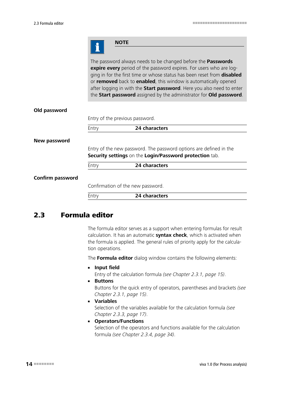 3 formula editor, Formula editor | Metrohm viva 1.0 (process analysis) User Manual | Page 26 / 990