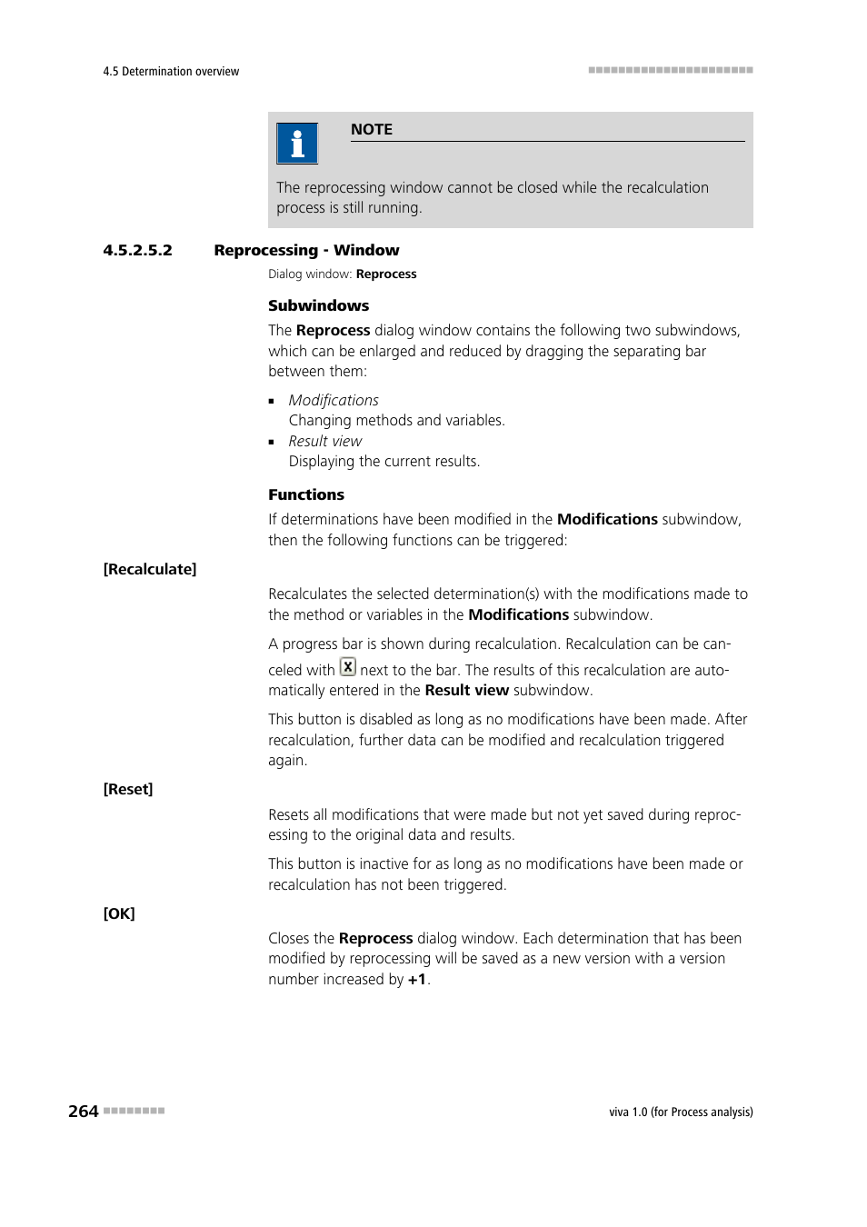 2 reprocessing - window | Metrohm viva 1.0 (process analysis) User Manual | Page 276 / 990