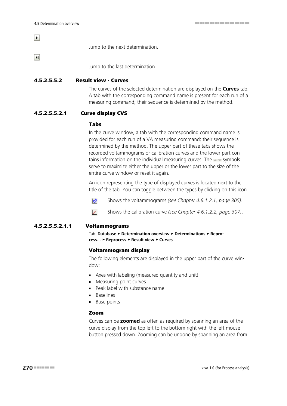 2 result view - curves, 1 curve display cvs, 1 voltammograms | Curves | Metrohm viva 1.0 (process analysis) User Manual | Page 282 / 990