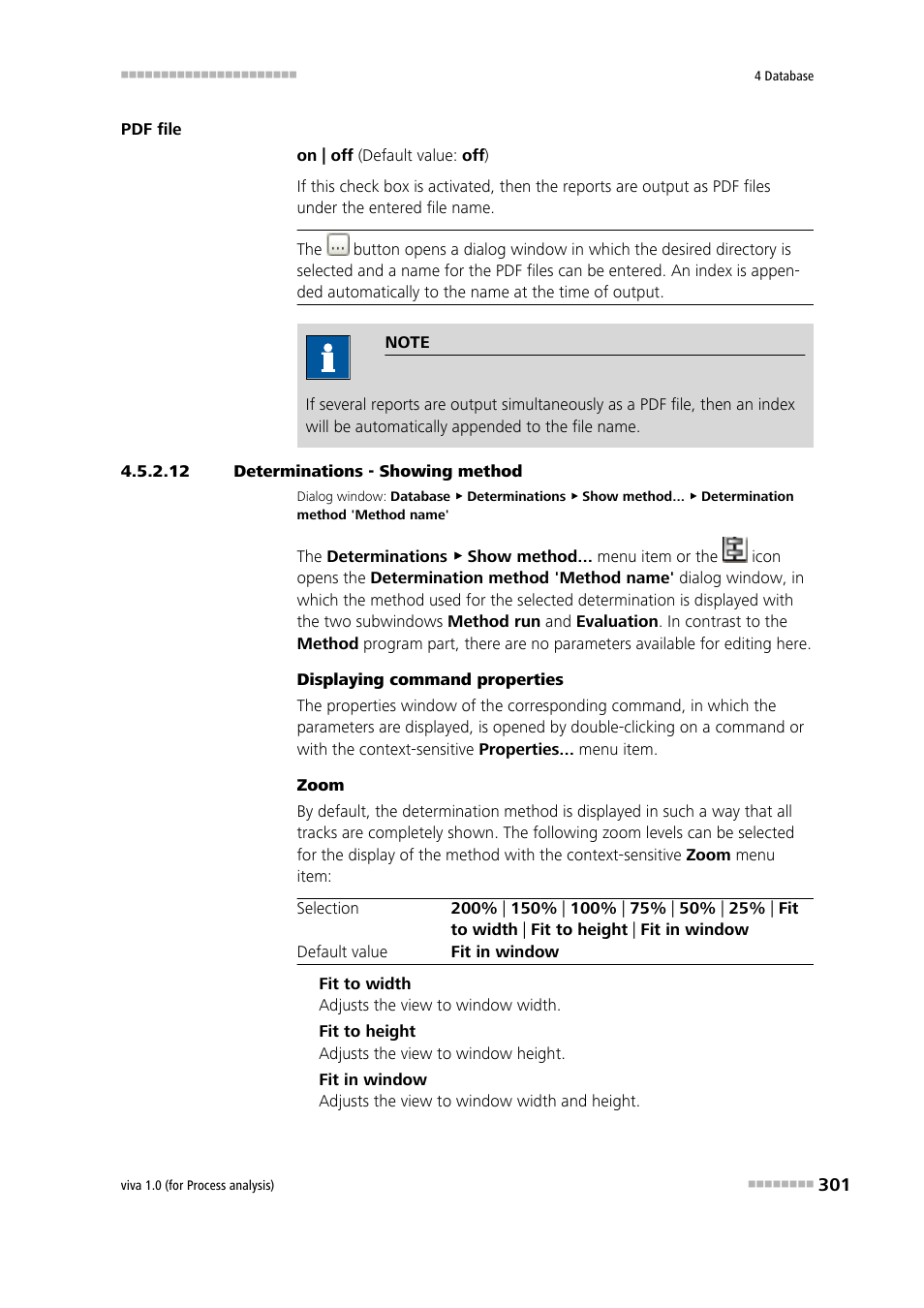 12 determinations - showing method, Displaying a determination method | Metrohm viva 1.0 (process analysis) User Manual | Page 313 / 990