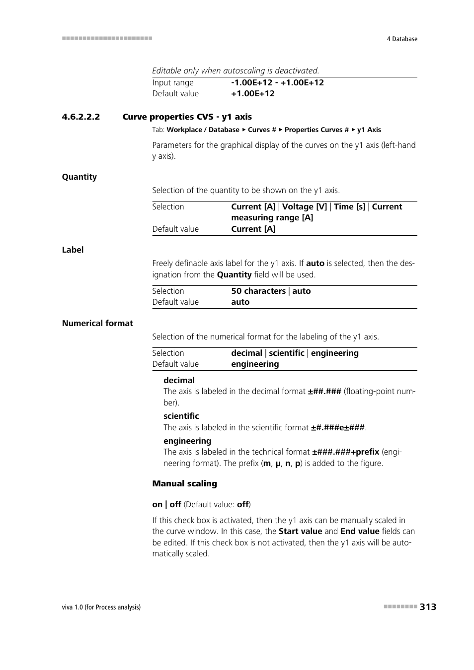 2 curve properties cvs - y1 axis | Metrohm viva 1.0 (process analysis) User Manual | Page 325 / 990