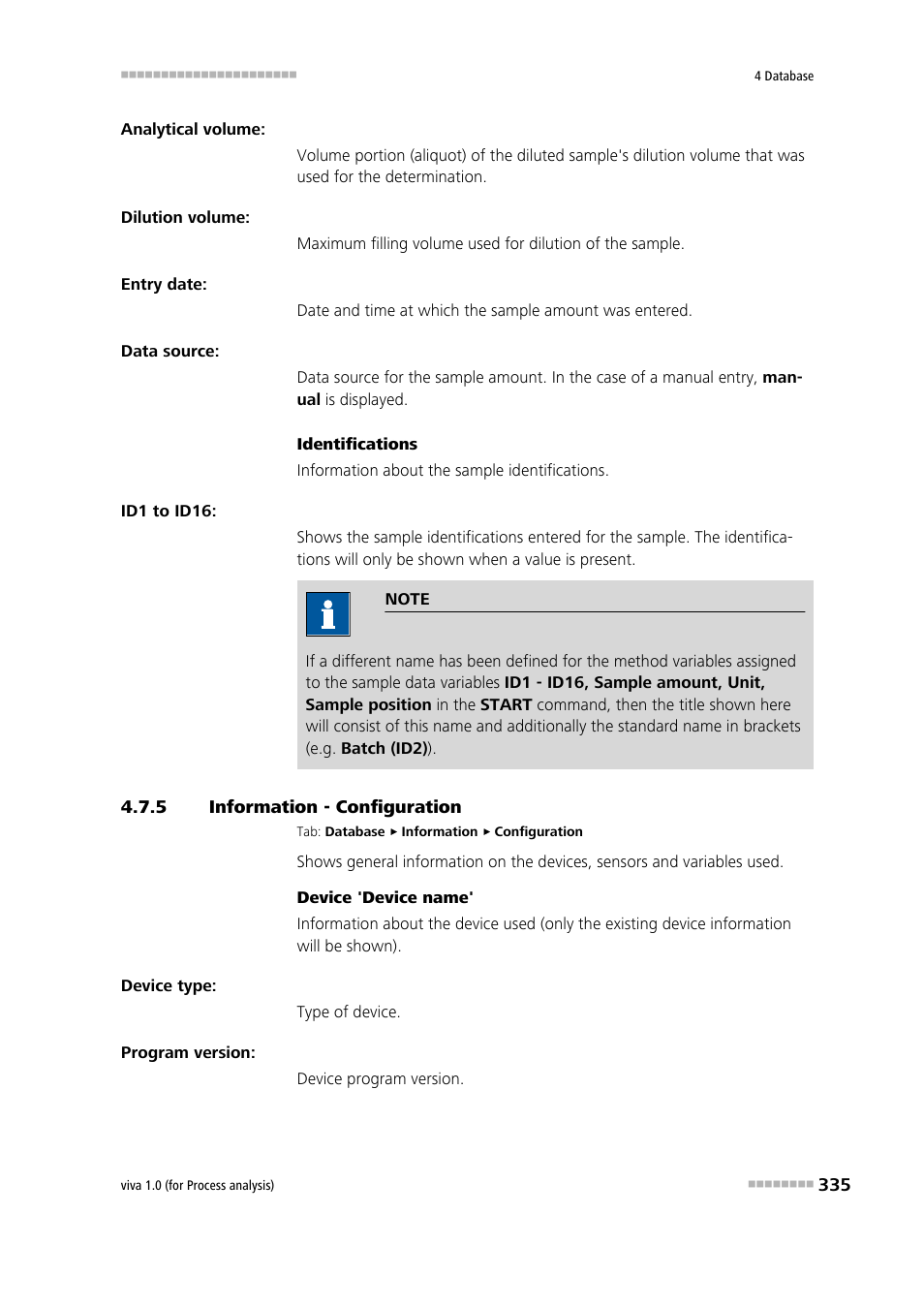 5 information - configuration, Information - configuration, Configuration | Metrohm viva 1.0 (process analysis) User Manual | Page 347 / 990