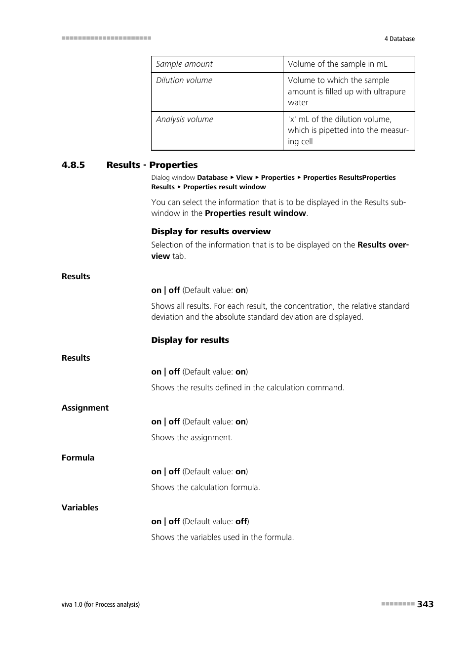 5 results - properties, Results - properties | Metrohm viva 1.0 (process analysis) User Manual | Page 355 / 990