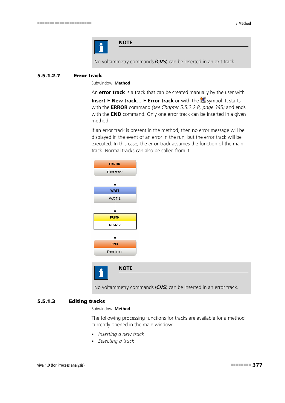 7 error track, 3 editing tracks, Editing tracks | Error track | Metrohm viva 1.0 (process analysis) User Manual | Page 389 / 990