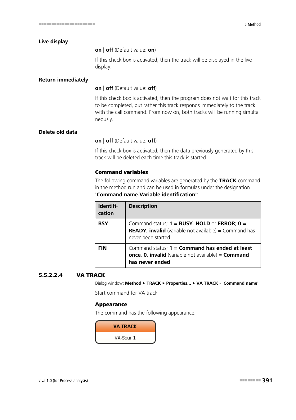 4 va track, Va track | Metrohm viva 1.0 (process analysis) User Manual | Page 403 / 990