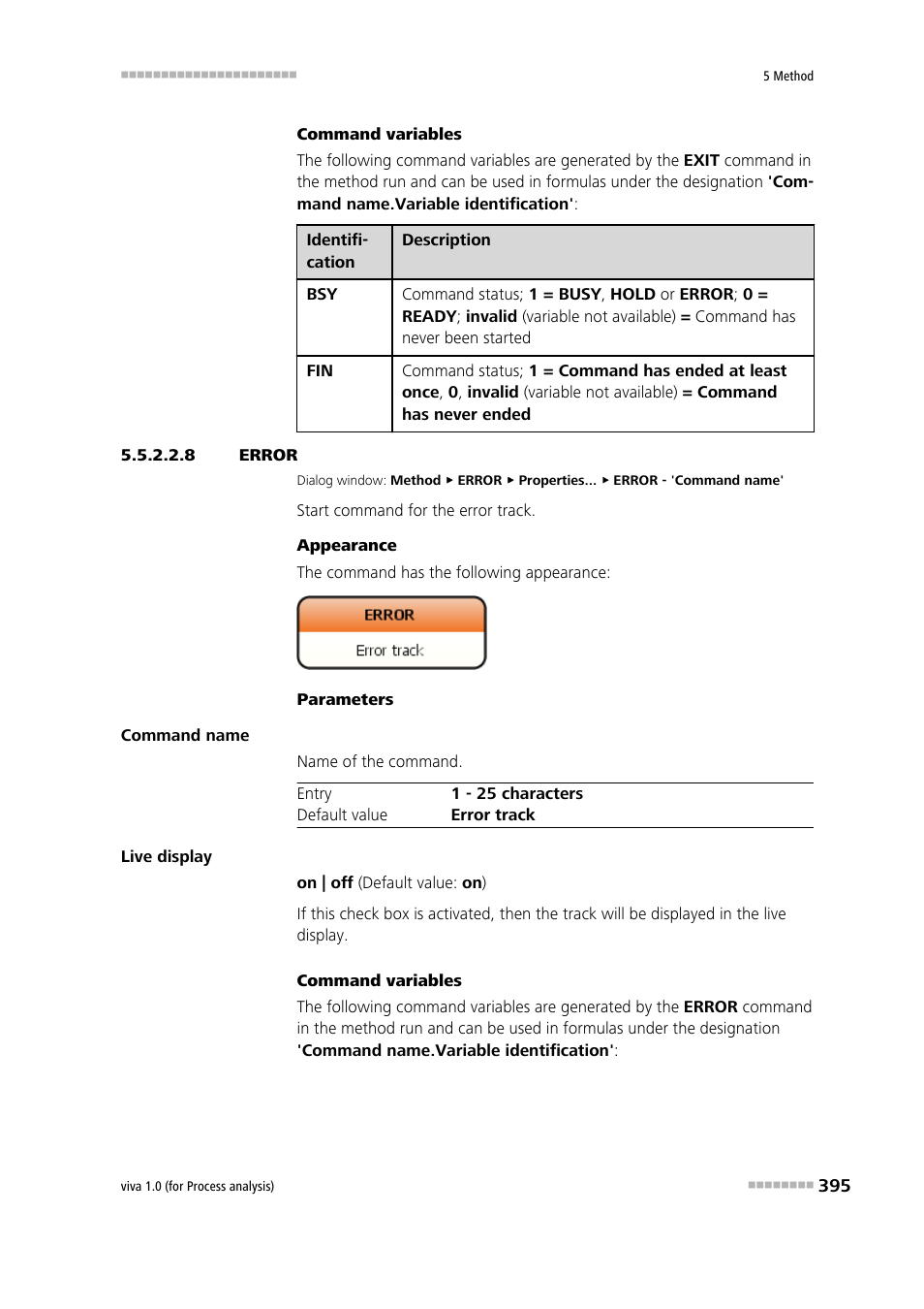 8 error, Error | Metrohm viva 1.0 (process analysis) User Manual | Page 407 / 990