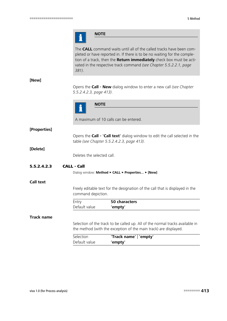 3 call - call | Metrohm viva 1.0 (process analysis) User Manual | Page 425 / 990