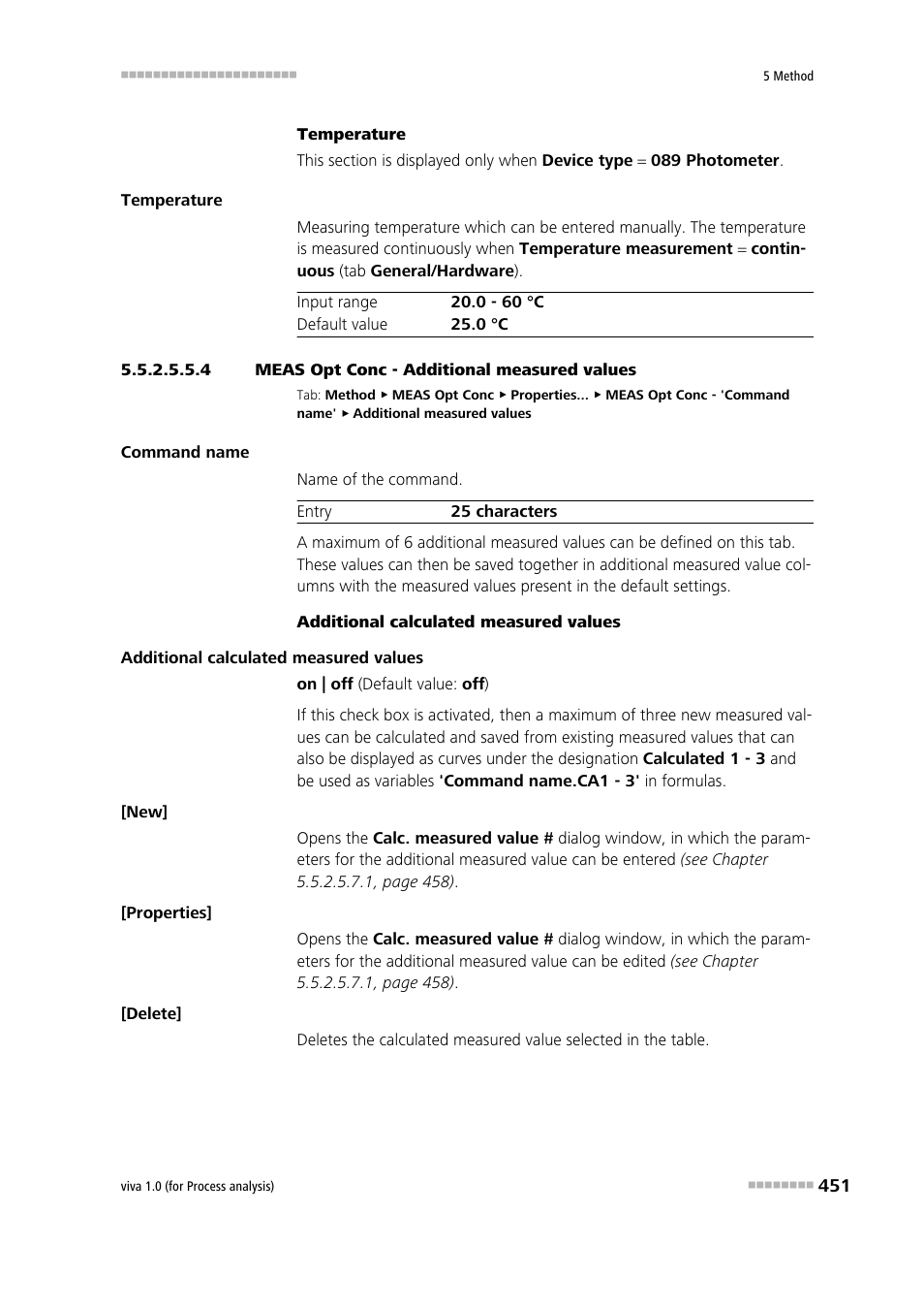 4 meas opt conc - additional measured values | Metrohm viva 1.0 (process analysis) User Manual | Page 463 / 990