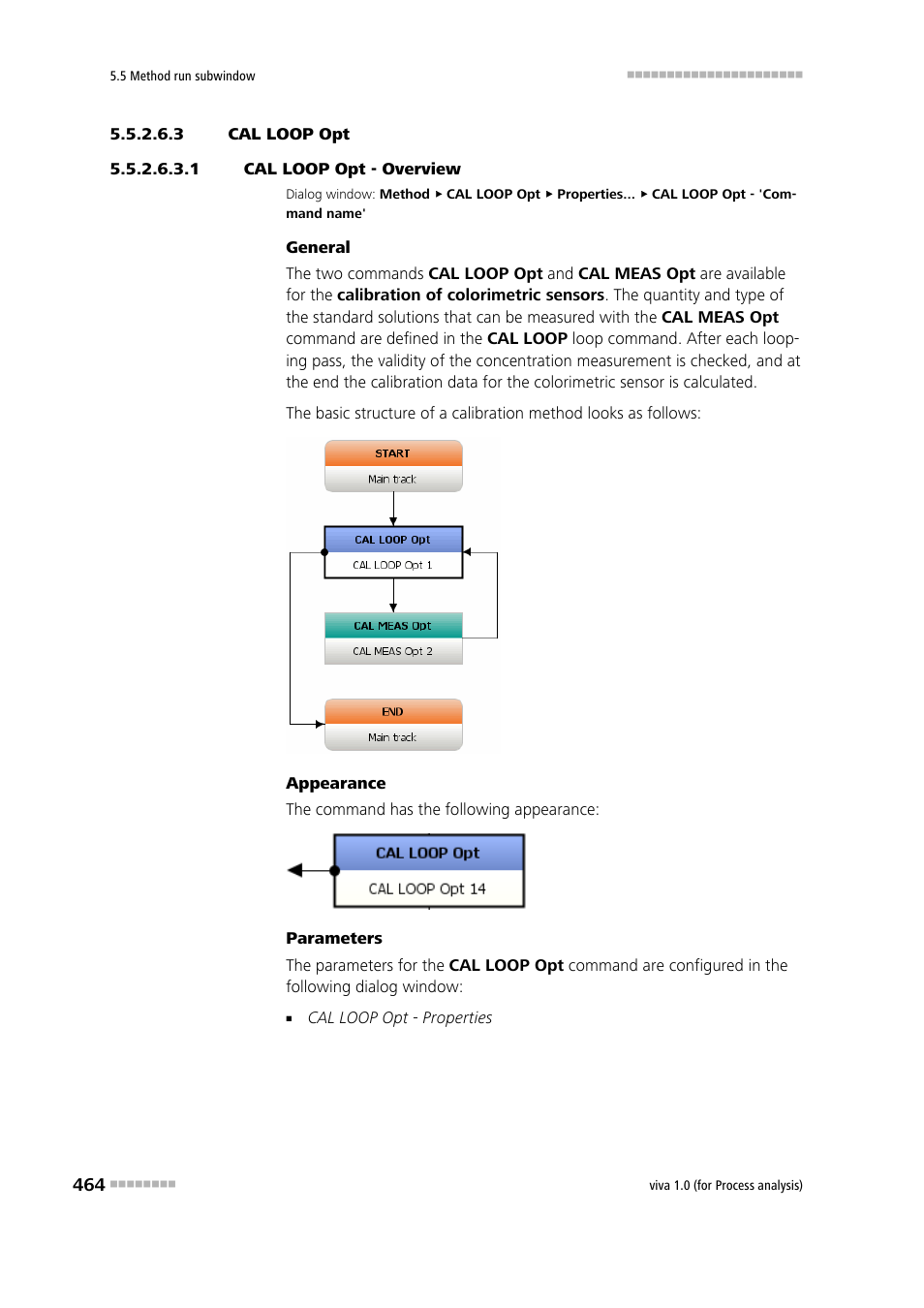 3 cal loop opt, 1 cal loop opt - overview, Cal loop opt | Metrohm viva 1.0 (process analysis) User Manual | Page 476 / 990