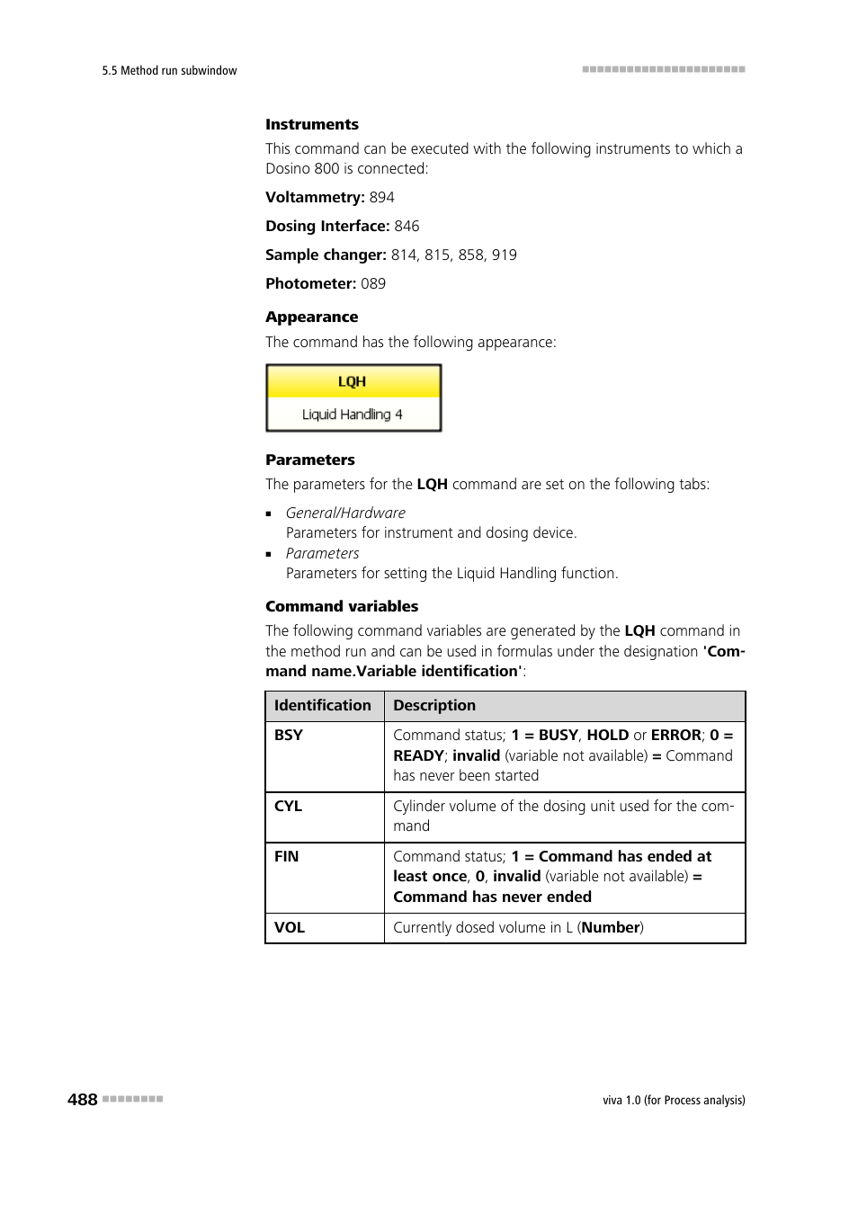 Metrohm viva 1.0 (process analysis) User Manual | Page 500 / 990