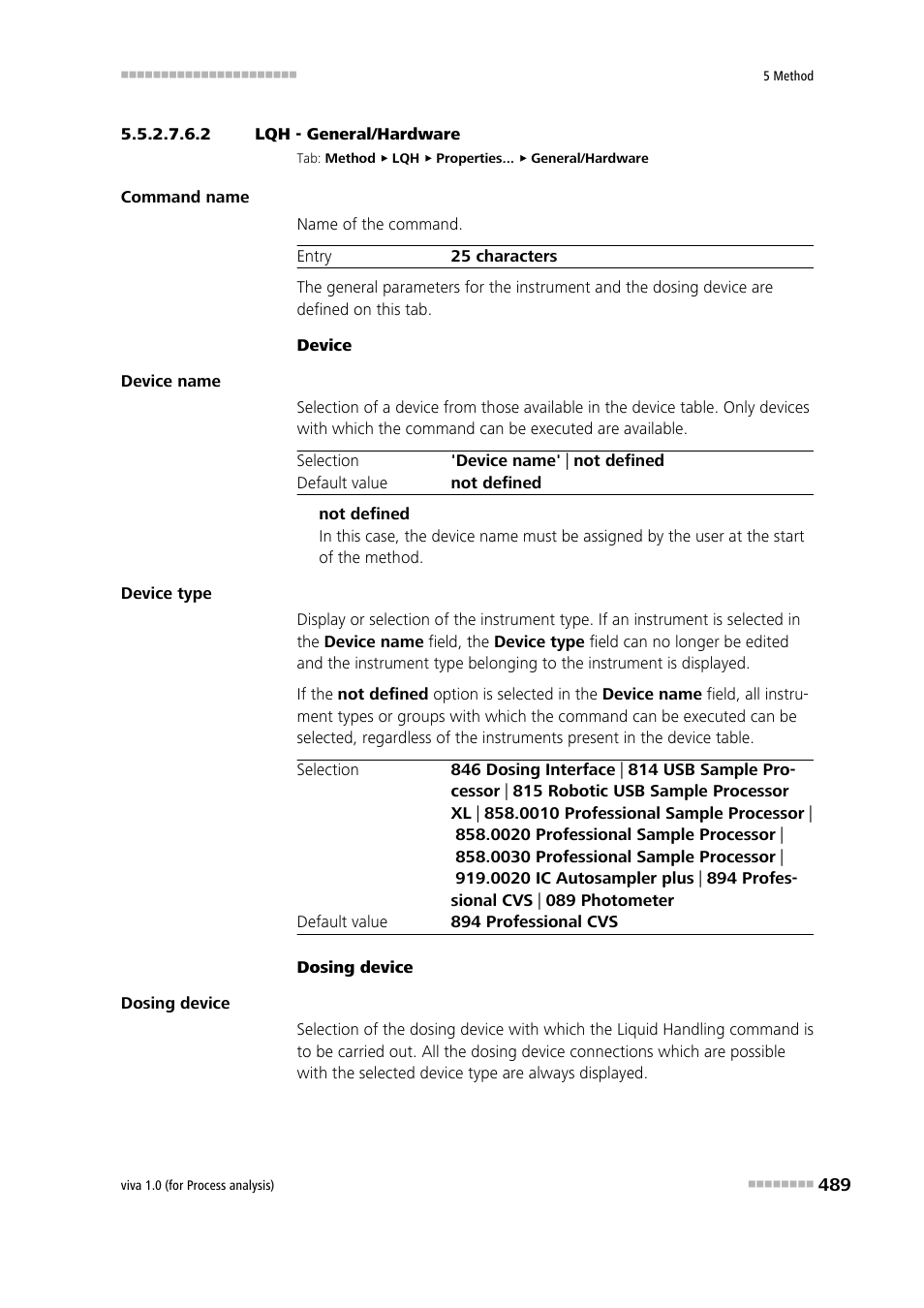 2 lqh - general/hardware | Metrohm viva 1.0 (process analysis) User Manual | Page 501 / 990