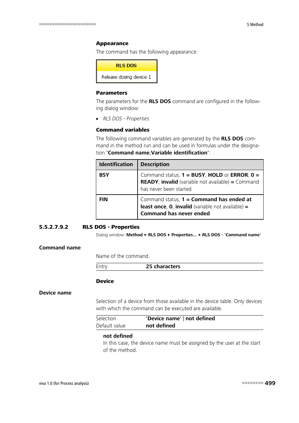 2 rls dos - properties | Metrohm viva 1.0 (process analysis) User Manual | Page 511 / 990