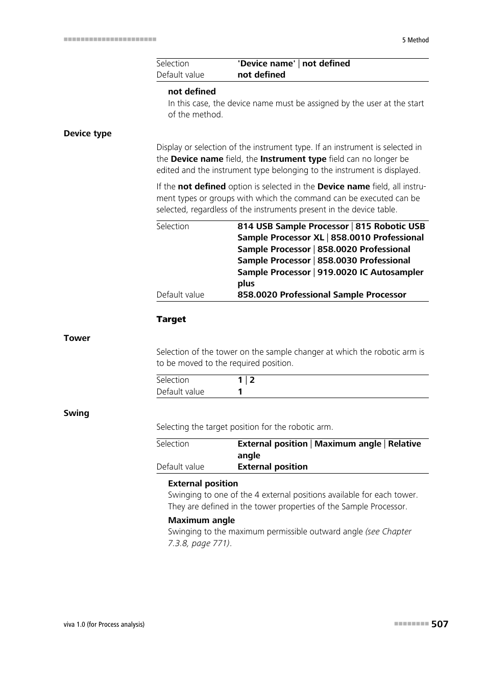 Metrohm viva 1.0 (process analysis) User Manual | Page 519 / 990