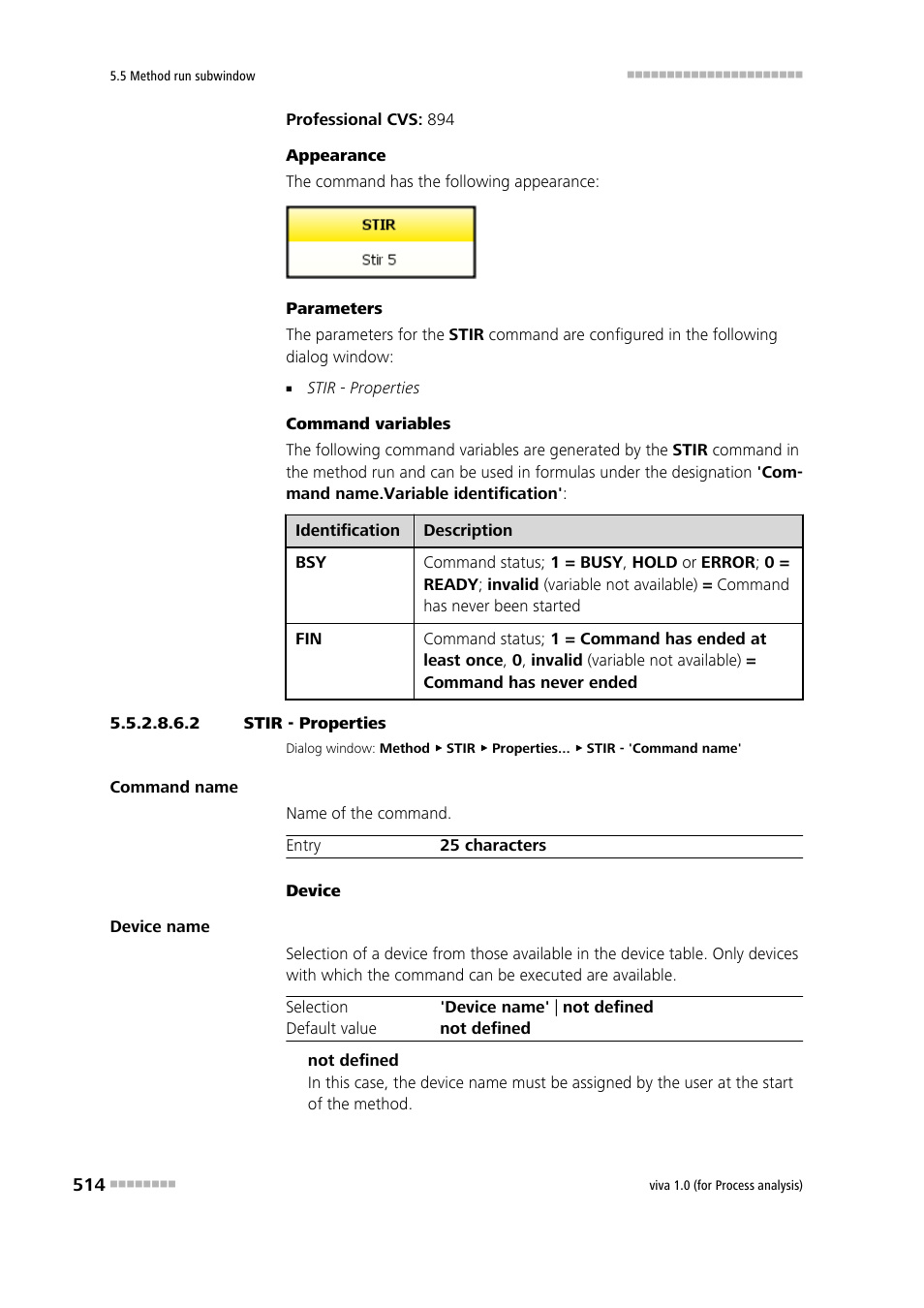 2 stir - properties | Metrohm viva 1.0 (process analysis) User Manual | Page 526 / 990