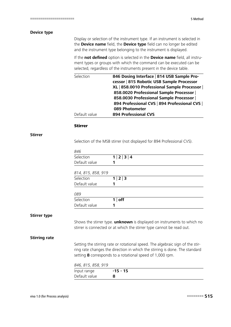 Metrohm viva 1.0 (process analysis) User Manual | Page 527 / 990