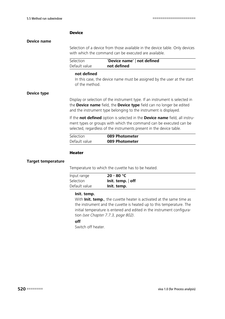 Metrohm viva 1.0 (process analysis) User Manual | Page 532 / 990