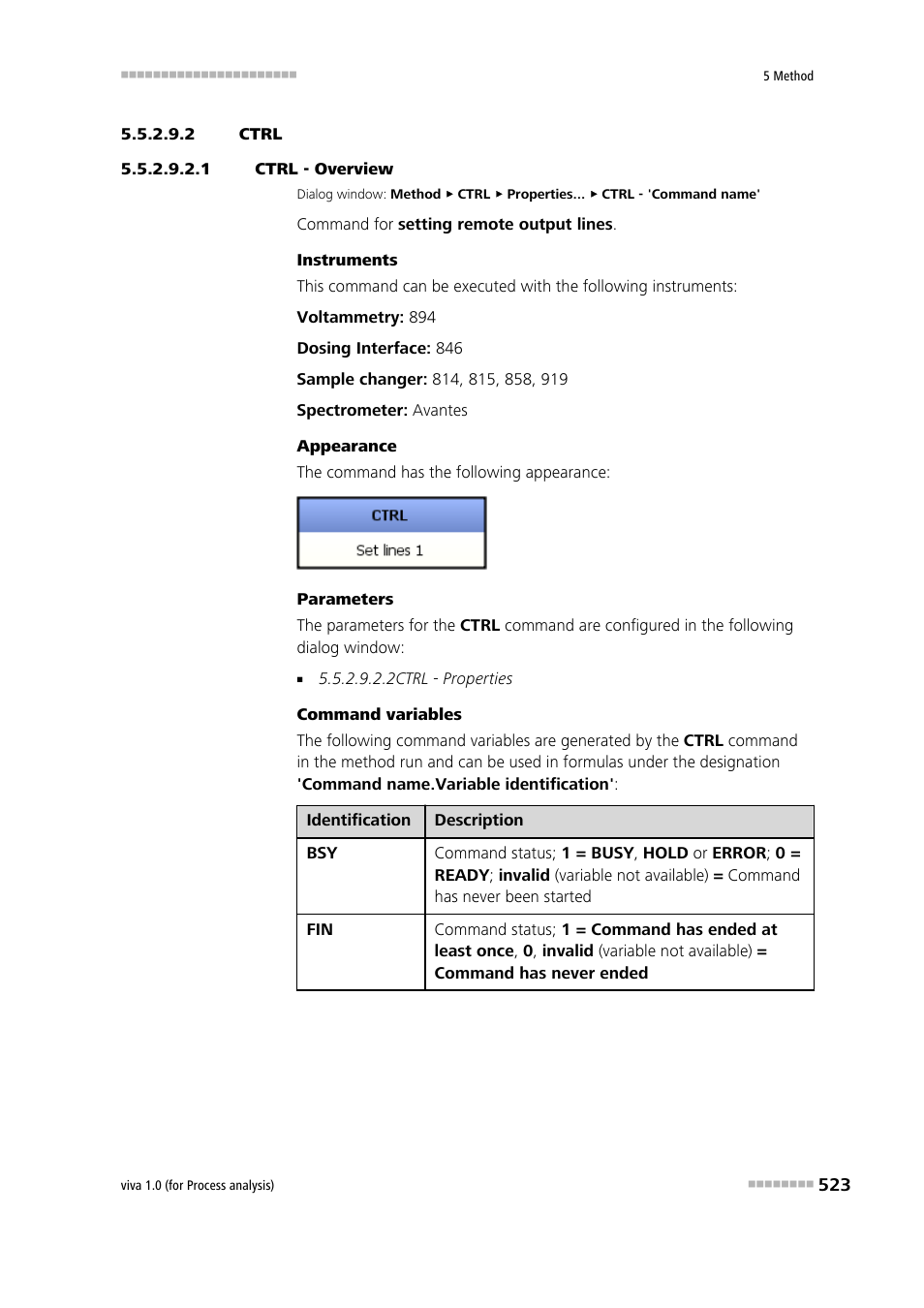 2 ctrl, 1 ctrl - overview, Ctrl | Metrohm viva 1.0 (process analysis) User Manual | Page 535 / 990