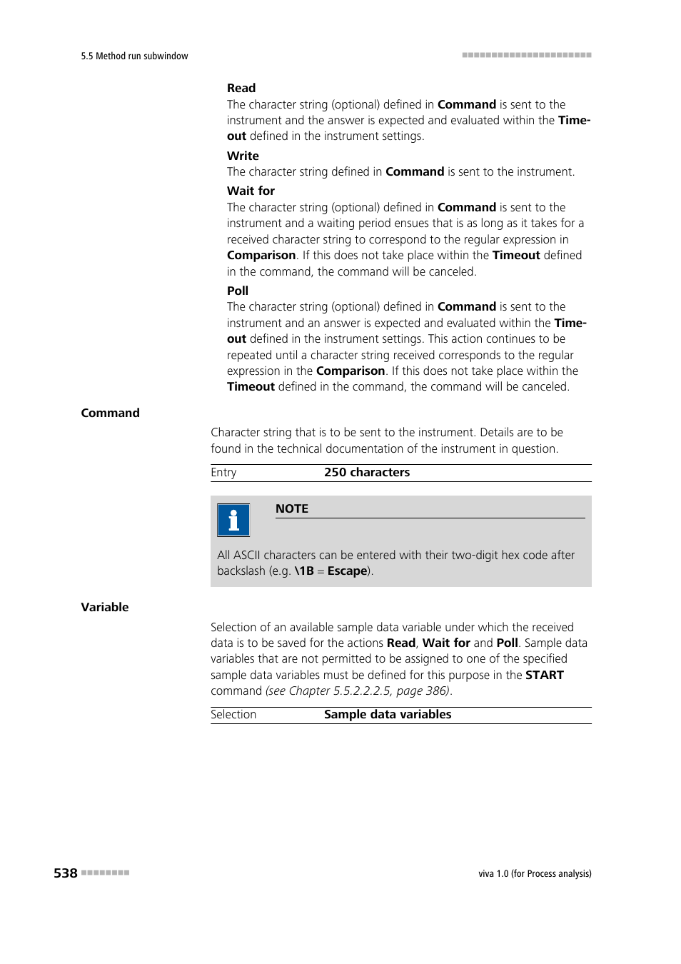 Metrohm viva 1.0 (process analysis) User Manual | Page 550 / 990