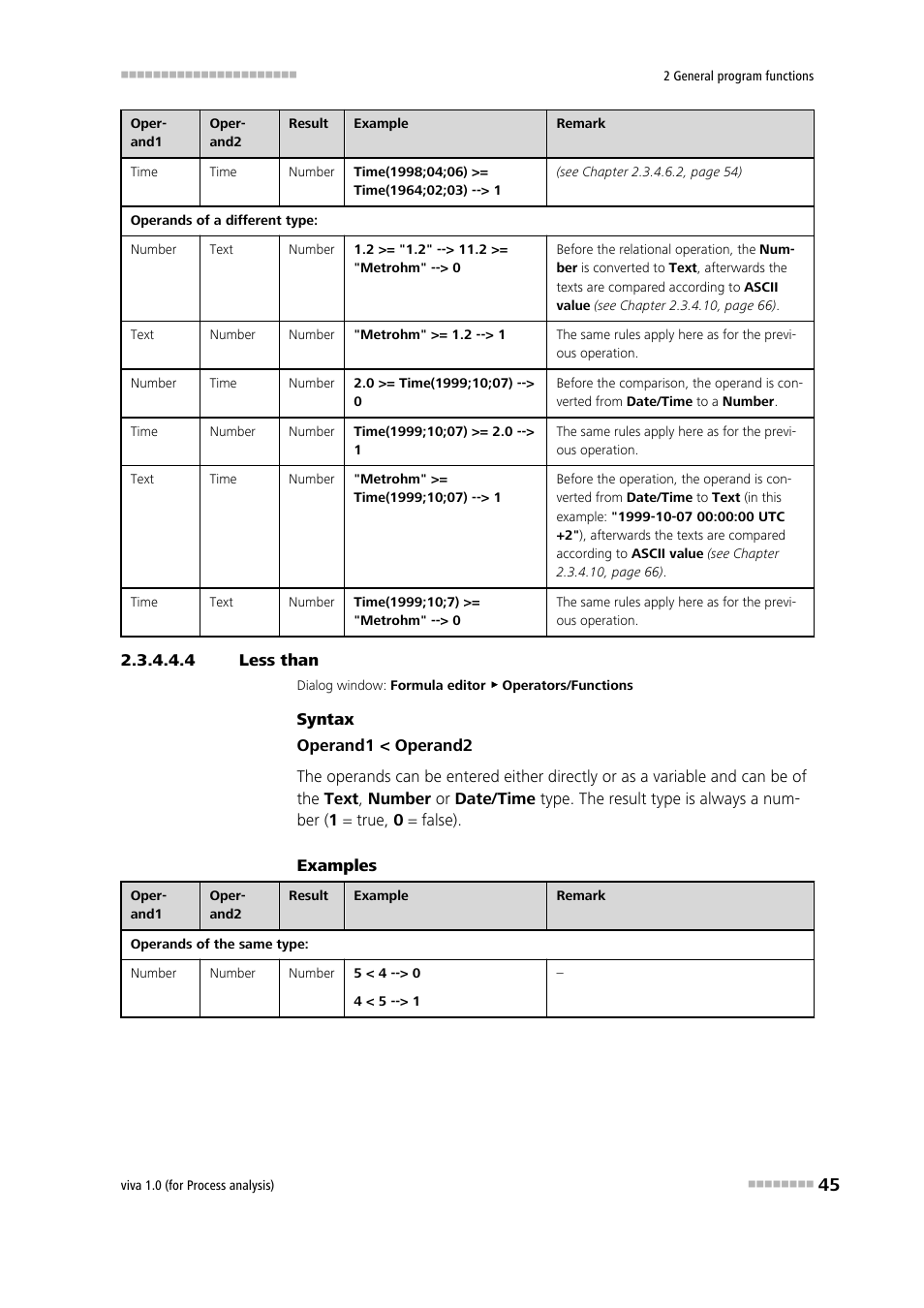 4 less than, Less than, Less than (<) | Metrohm viva 1.0 (process analysis) User Manual | Page 57 / 990