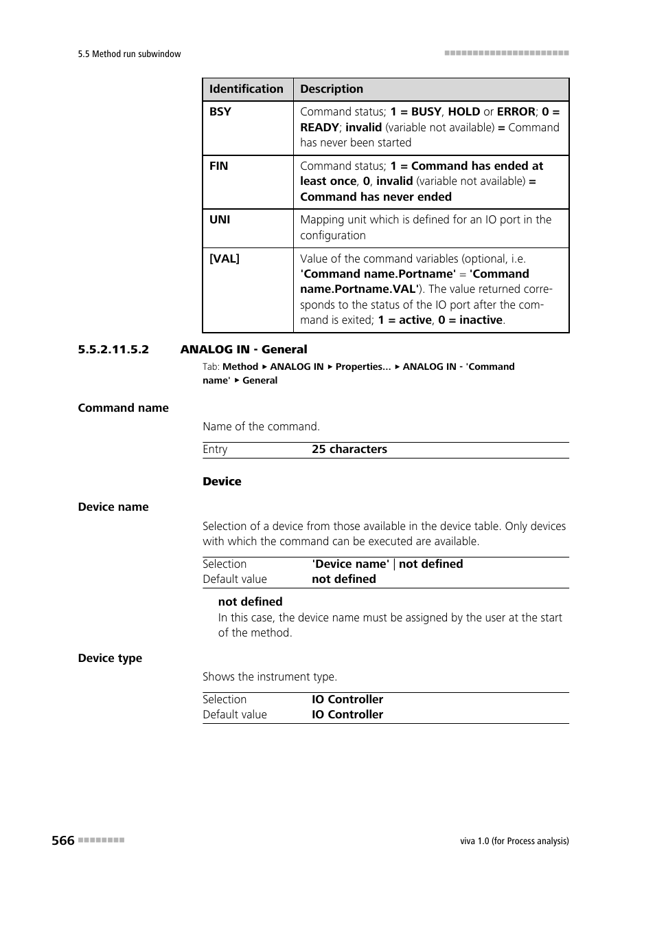 2 analog in - general | Metrohm viva 1.0 (process analysis) User Manual | Page 578 / 990